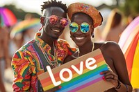 Black gay couple adult happy love. AI generated Image by rawpixel.