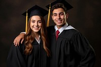 Young university graduate Argentinian woman graduation student togetherness. 