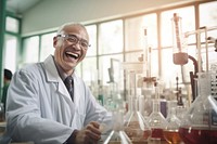 Scientist scientist cheerful glasses. AI generated Image by rawpixel.