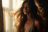 Long hair portrait fashion adult. AI generated Image by rawpixel.