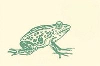Frog eating insect amphibian wildlife reptile. AI generated Image by rawpixel.
