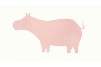 Hippo animal mammal white background. AI generated Image by rawpixel.