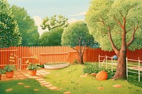 Backyard garden outdoors nature. AI generated Image by rawpixel.