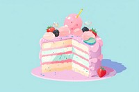 A cake dessert berry food. AI generated Image by rawpixel.