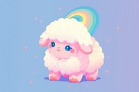 A cute sheep nature creativity outdoors. AI generated Image by rawpixel.