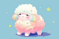 A cute sheep nature creativity livestock. AI generated Image by rawpixel.