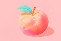A peach apple fruit plant. AI generated Image by rawpixel.