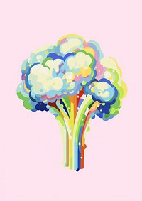 Broccoli vegetable drawing plant. AI generated Image by rawpixel.