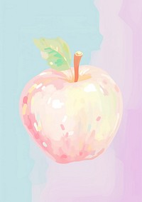 Apple cartoon fruit plant. AI generated Image by rawpixel.