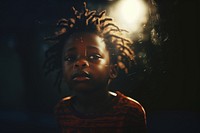 A little black kid photography portrait baby. 