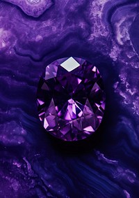A purple gem-stone wallpaper backgrounds amethyst gemstone. AI generated Image by rawpixel.