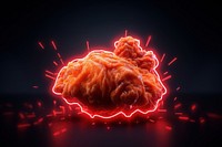 Fried chicken light illuminated fireworks. AI generated Image by rawpixel.