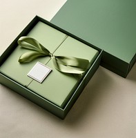 Gift box green celebration surprise. AI generated Image by rawpixel.