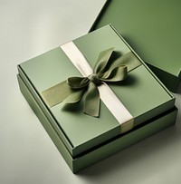 Gift box green anniversary celebration. AI generated Image by rawpixel.