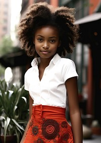 A black girl photography portrait cute. AI generated Image by rawpixel.