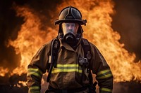 A firefighter with full uniform adult extinguishing protection. AI generated Image by rawpixel.