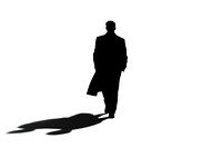 Silhouette walking white adult. AI generated Image by rawpixel.