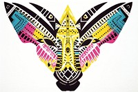 African tribal pattern wildlife art creativity butterfly. AI generated Image by rawpixel.