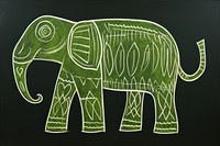 Elephant art animal mammal. AI generated Image by rawpixel.