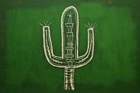 Cactus blackboard sketch chalk. AI generated Image by rawpixel.