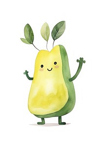 Zucchini dancing plant food pear. AI generated Image by rawpixel.