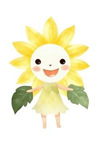 Daisy character dancing nature plant cute. AI generated Image by rawpixel.