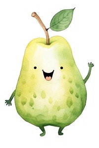 Happy dancing pear fruit plant food. AI generated Image by rawpixel.