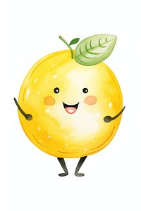 Sliced lemon dancing fruit plant food. AI generated Image by rawpixel.