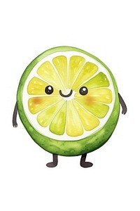 Sliced lime dancing fruit lemon food. AI generated Image by rawpixel.