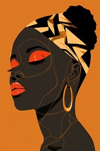 African girl head adult art accessories. AI generated Image by rawpixel.