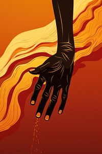 African woman hand adult abstract graphics. AI generated Image by rawpixel.