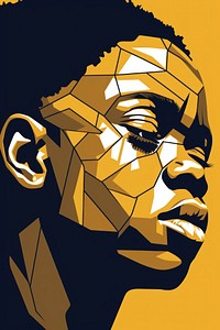 African ten year-old boy portrait adult head. AI generated Image by rawpixel.