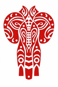 African tribal style elephant pattern art creativity. AI generated Image by rawpixel.
