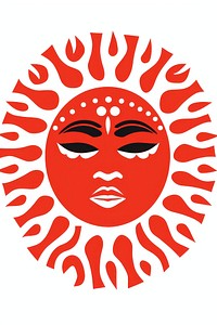African tribal style sun logo art creativity. AI generated Image by rawpixel.