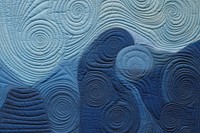Blue ocean waves pattern textile craft. AI generated Image by rawpixel.