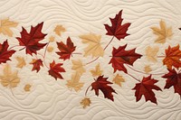 Falling maple leaves quilting textile plant. AI generated Image by rawpixel.
