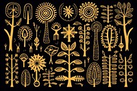African plant backgrounds pattern creativity. AI generated Image by rawpixel.