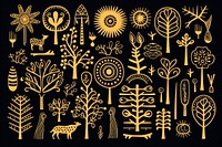 African plant pattern creativity blackboard. AI generated Image by rawpixel.