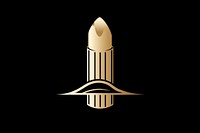 1920s lipstick ammunition rocket logo. AI generated Image by rawpixel.