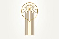 Corinthian greek column line gold logo. AI generated Image by rawpixel.