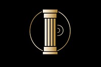 Greek ionic column logo architecture refreshment. AI generated Image by rawpixel.