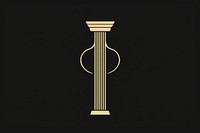 Greek ionic column gold logo architecture. AI generated Image by rawpixel.