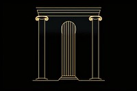Greek ionic column architecture gold logo. AI generated Image by rawpixel.