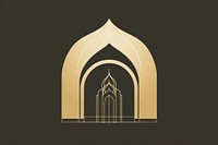 Islamic arch architecture building gold.