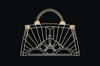 Luxury handbag purse line gold. AI generated Image by rawpixel.