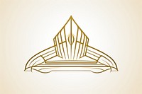 Russian empress crown line gold logo. AI generated Image by rawpixel.