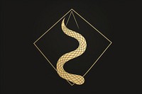 Snake and pyramid symbol line gold. AI generated Image by rawpixel.
