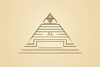 Step pyramid line gold architecture. AI generated Image by rawpixel.