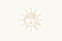 Sun logo drawing sketch. AI generated Image by rawpixel.