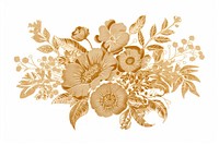 Flower bouquet pattern gold art. AI generated Image by rawpixel.